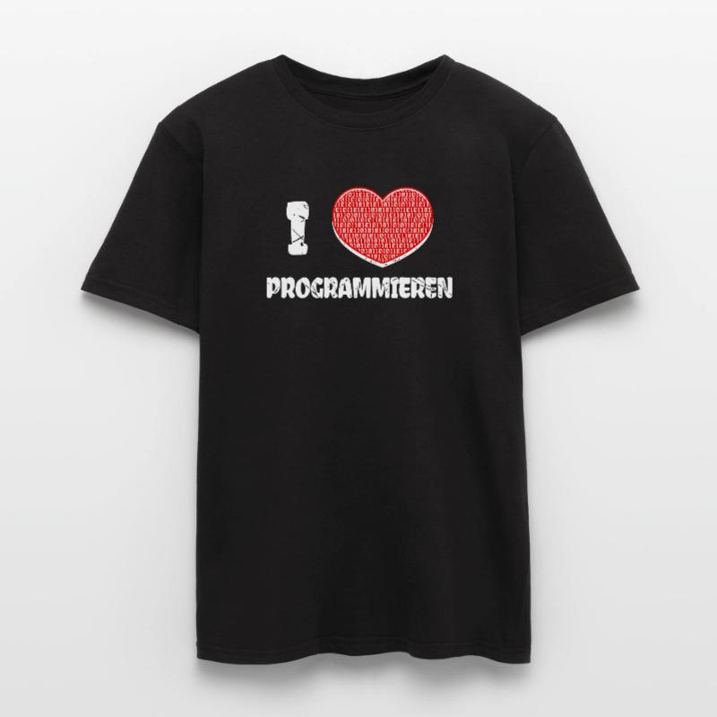 Developer Herz Programmierer Statement Informatik Männer T-Shirt