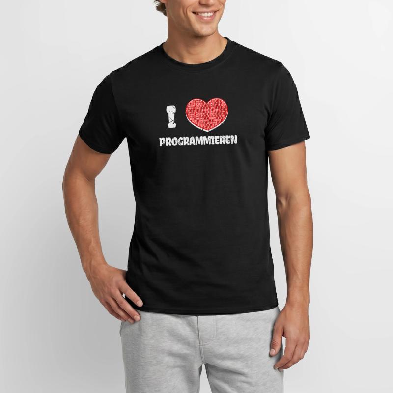 Developer Herz Programmierer Statement Informatik Männer T-Shirt