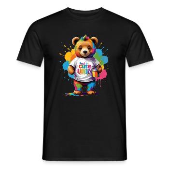 Tout aussi mignon que le dicton de l’ours arc-en-ciel licorne - T-shirt homme - noir - Devant - AI Model Male 178 light (178cm)