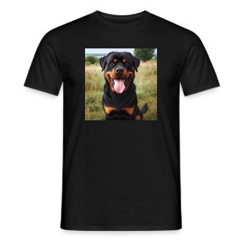 Rottweiler - Men's T-Shirt - black - Front - AI Model Male 178 light (178cm)