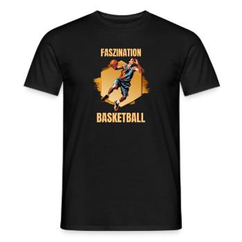 Faszination Basketball - Männer T-Shirt - Schwarz - Vorne - AI Model Male 178 light (178cm)