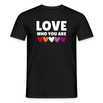 Lesbe. Liebe, wer du bist - Männer T-Shirt - Schwarz - Vorne - AI Model Male 178 light (178cm)