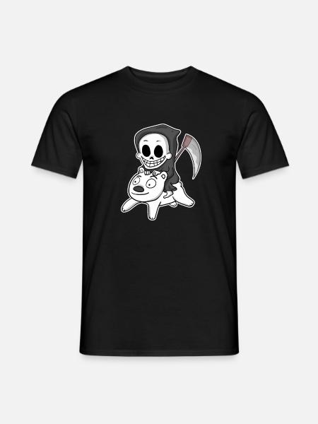 Sensenmann Eisbär Motiv - Männer T-Shirt - Schwarz