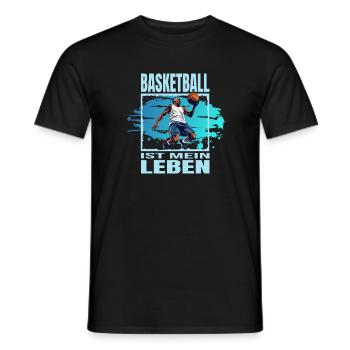 Basketball ist mein Leben - Männer T-Shirt - Schwarz - Vorne - AI Model Male 178 light (178cm)