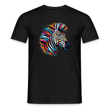 Zèbre - T-shirt homme - noir - Devant - AI Model Male 178 light (178cm)