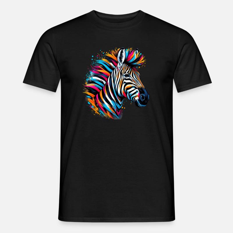 Zebra - Männer T-Shirt - Schwarz
