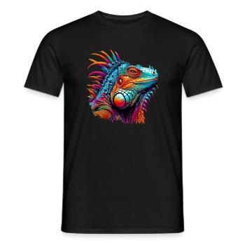 Iguana - Men's T-Shirt - black - Front - AI Model Male 178 light (178cm)