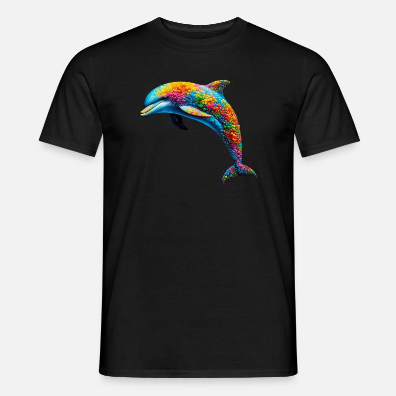 Delfin - Männer T-Shirt - Schwarz