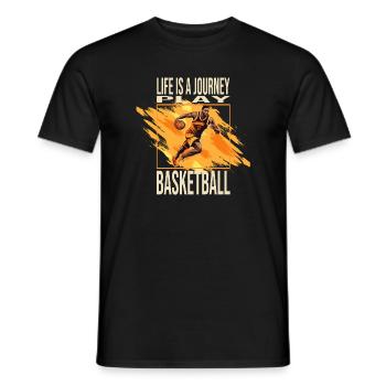 Life is a journey - Play Basketball - Männer T-Shirt - Schwarz - Vorne - AI Model Male 178 light (178cm)
