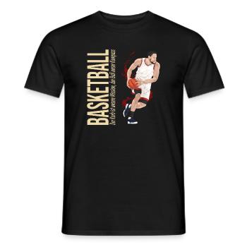 Der Korb ist unsere Mission,der Ball unser Kompass - Männer T-Shirt - Schwarz - Vorne - AI Model Male 178 light (178cm)