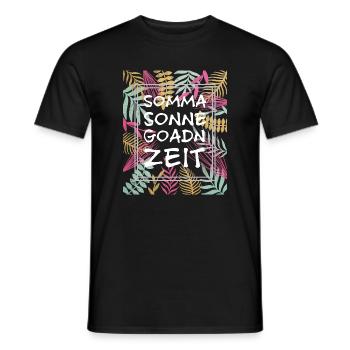 Somma Sun Goadn Time, Summer Sun Garden Time - T-shirt homme - noir - Devant - AI Model Male 178 light (178cm)