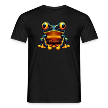 Frog - Men's T-Shirt - black - Front - AI Model Male 178 light (178cm)