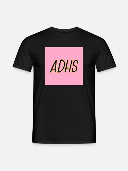 ADHS Psychologie - Männer T-Shirt - Schwarz