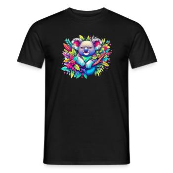 Koala - Men's T-Shirt - black - Front - AI Model Male 178 light (178cm)