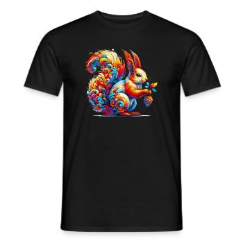 Squirrel - Men's T-Shirt - black - Front - AI Model Male 178 light (178cm)