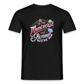 Maman de science-fiction, vers le Momiverse et au-delà de la galaxie - T-shirt homme - noir - Devant - AI Model Male 178 light (178cm)