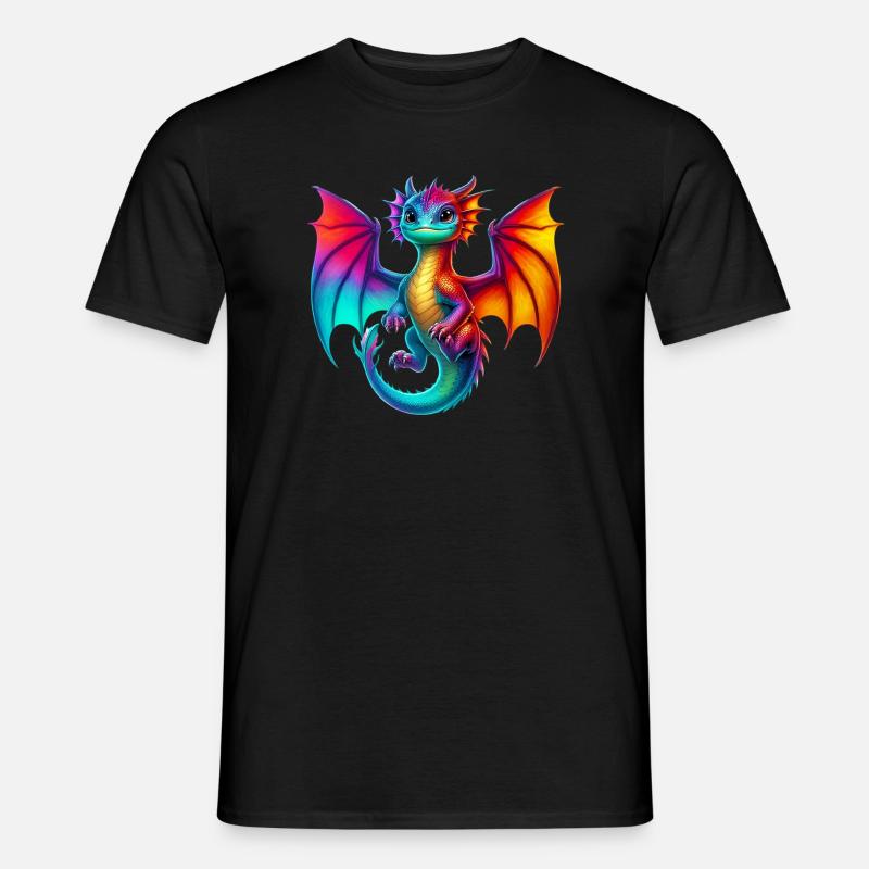 Drache - Männer T-Shirt - Schwarz
