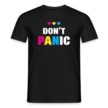 Mois de la fierté LGBT - Ne paniquez pas - T-shirt homme - noir - Devant - AI Model Male 178 light (178cm)