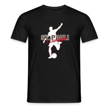 St Pauli Aufsteiger - Männer T-Shirt - Schwarz - Vorne - AI Model Male 178 light (178cm)