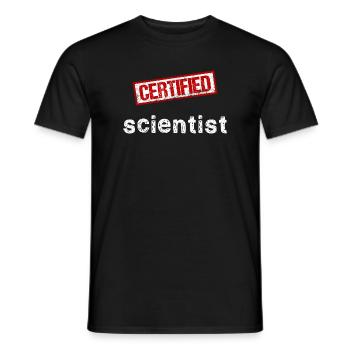 Scientifique - T-shirt homme - noir - Devant - AI Model Male 178 light (178cm)