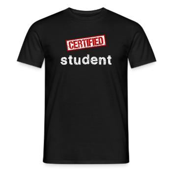 Étudiant - T-shirt homme - noir - Devant - AI Model Male 178 light (178cm)
