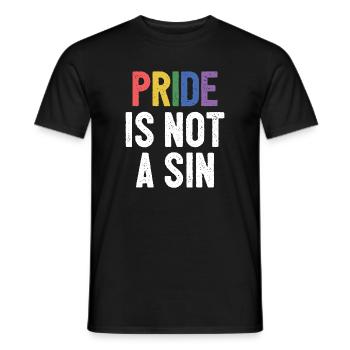 Mese dell'orgoglio LGBTQ - L'orgoglio non è un peccato - T-shirt uomo - nero - Fronte - AI Model Male 178 light (178cm)