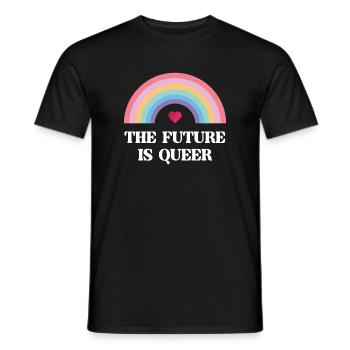 Mois de la fierté LGBT - L’avenir est queer - T-shirt homme - noir - Devant - AI Model Male 178 light (178cm)