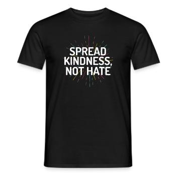 LGBT Pride Month - Verbreiten Sie Freundlichkeit statt Hass - Männer T-Shirt - Schwarz - Vorne - AI Model Male 178 light (178cm)