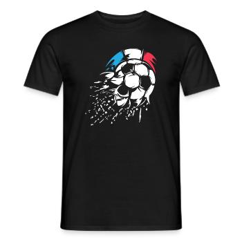 Soccer France Team Ball Explosion Symbol Logo - Men's T-Shirt - black - Front - AI Model Male 178 light (178cm)