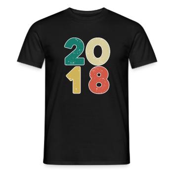 2018 - Jahrgang 2018 - Baujahr 2018 - Männer T-Shirt - Schwarz - Vorne - AI Model Male 178 light (178cm)