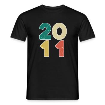 2011 - Jahrgang 2011 - Baujahr 2011 - Männer T-Shirt - Schwarz - Vorne - AI Model Male 178 light (178cm)