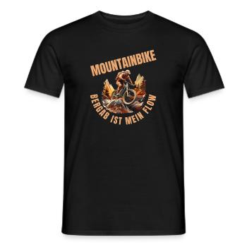 MTB: Bergab ist mein Flow - Männer T-Shirt - Schwarz - Vorne - AI Model Male 178 light (178cm)