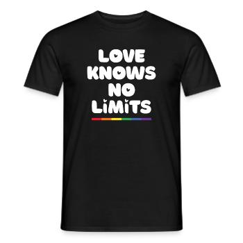 LGBT Pride Month - Love Knows No Limits - Men's T-Shirt - black - Front - AI Model Male 178 light (178cm)