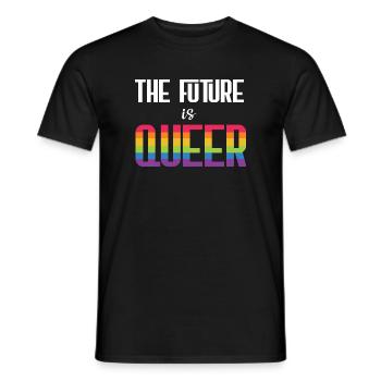 Mois de la fierté LGBTQ - L’avenir est queer - T-shirt homme - noir - Devant - AI Model Male 178 light (178cm)