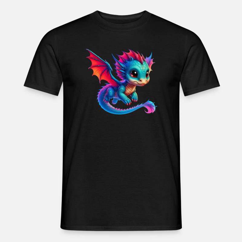 Drache - Männer T-Shirt - Schwarz