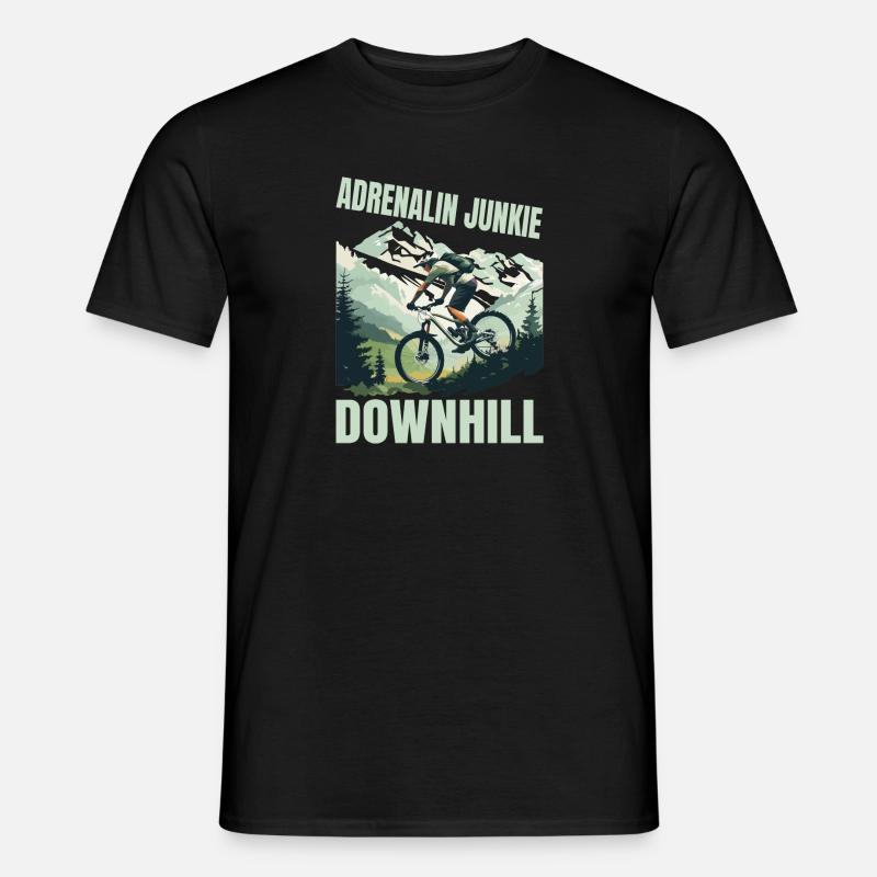 Adrenalin Junkie - MTB Downhill - Männer T-Shirt - Schwarz