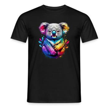 Koala - Men's T-Shirt - black - Front - AI Model Male 178 light (178cm)