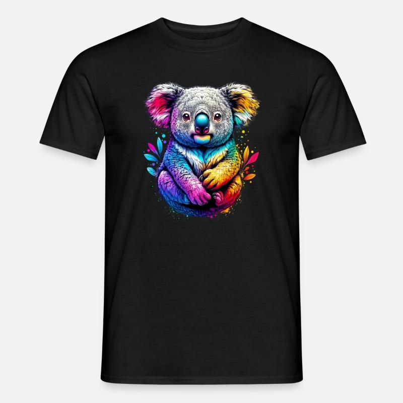 Koala - Männer T-Shirt - Schwarz