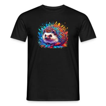 Hedgehog - Men's T-Shirt - black - Front - AI Model Male 178 light (178cm)