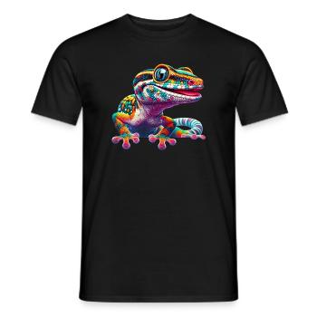 Gecko - T-shirt homme - noir - Devant - AI Model Male 178 light (178cm)