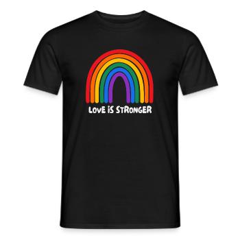 Liebe ist stärker. LGBT - Männer T-Shirt - Schwarz - Vorne - AI Model Male 178 light (178cm)