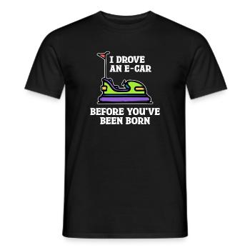 Refueling E-car Electrical Energy Statement Electricity - Men's T-Shirt - black - Front - AI Model Male 178 light (178cm)