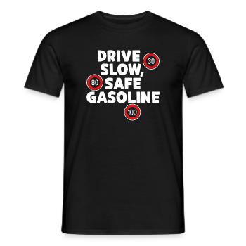 Déclaration de ravitaillement en carburant du stockage d’énergie de la pompe à essence - T-shirt homme - noir - Devant - AI Model Male 178 light (178cm)