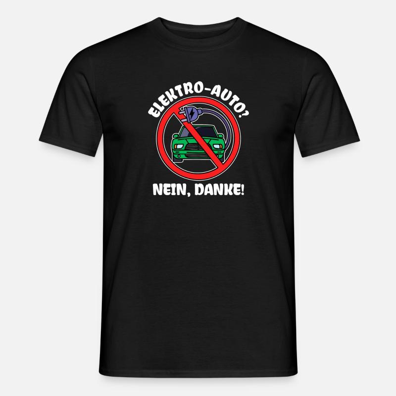 E-auto Elektrische Energie Strom Statement Tanken - Männer T-Shirt - Schwarz