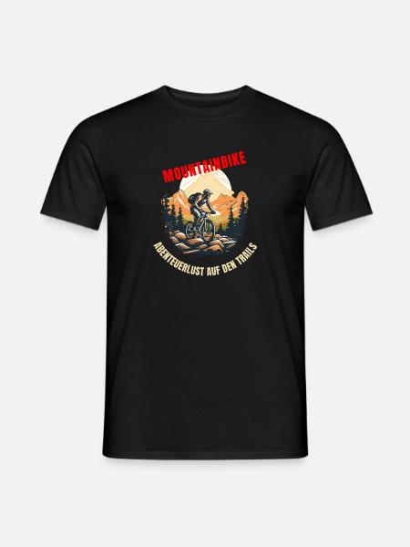 Abenteuerlust auf den Trails - Männer T-Shirt - Schwarz