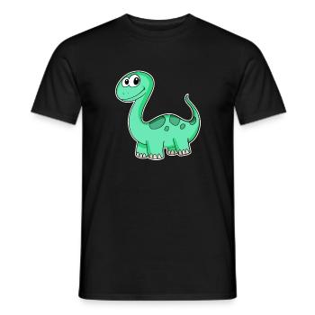 Dino Motif Dinosaur Green - Men's T-Shirt - black - Front - AI Model Male 178 light (178cm)