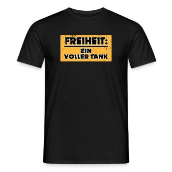 Electricity Electrical Energy Refueling Statement Gasoline - Men's T-Shirt - black - Front - AI Model Male 178 light (178cm)