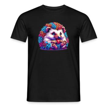 Hedgehog - Men's T-Shirt - black - Front - AI Model Male 178 light (178cm)