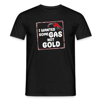 Station d’essence Ravitaillement en diesel Déclaration Électricité - T-shirt homme - noir - Devant - AI Model Male 178 light (178cm)