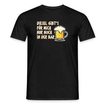 Station-service Essence Déclaration Énergie Ravitaillement en électricité - T-shirt homme - noir - Devant - AI Model Male 178 light (178cm)
